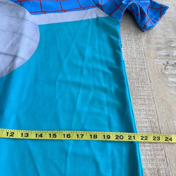 Adidas Womens Soccer Net Midi Straight Dress Short Sleeves blue/navy Size Large - Picture 10 of 10